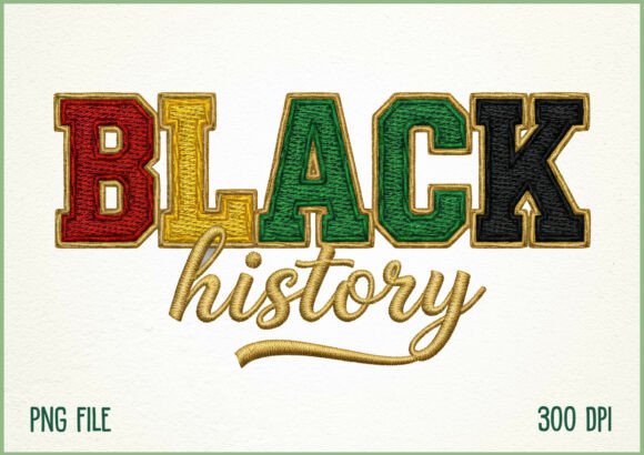 Black History Faux Embroidery Africa PNG Review