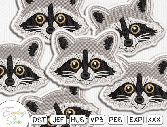 Cute Raccoon Face Embroidery Design Review