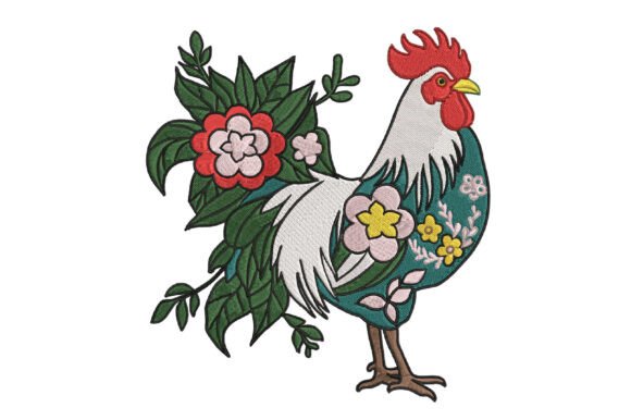 Floral Farmhouse Rooster Embroidery: A Seasonal Design Review
